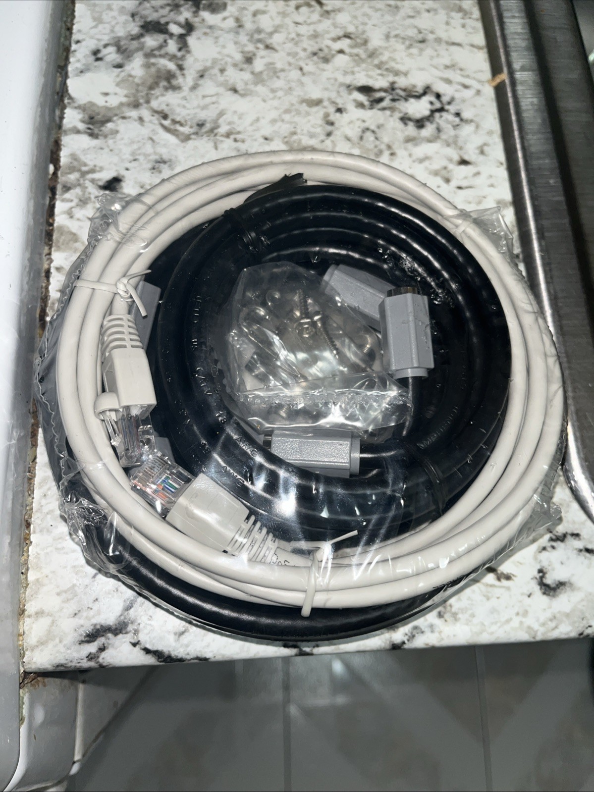 HSD KIT 7 ft Ethernet, 12 & two 6 ft Coax (jumpers) 2 way Splitter NEW