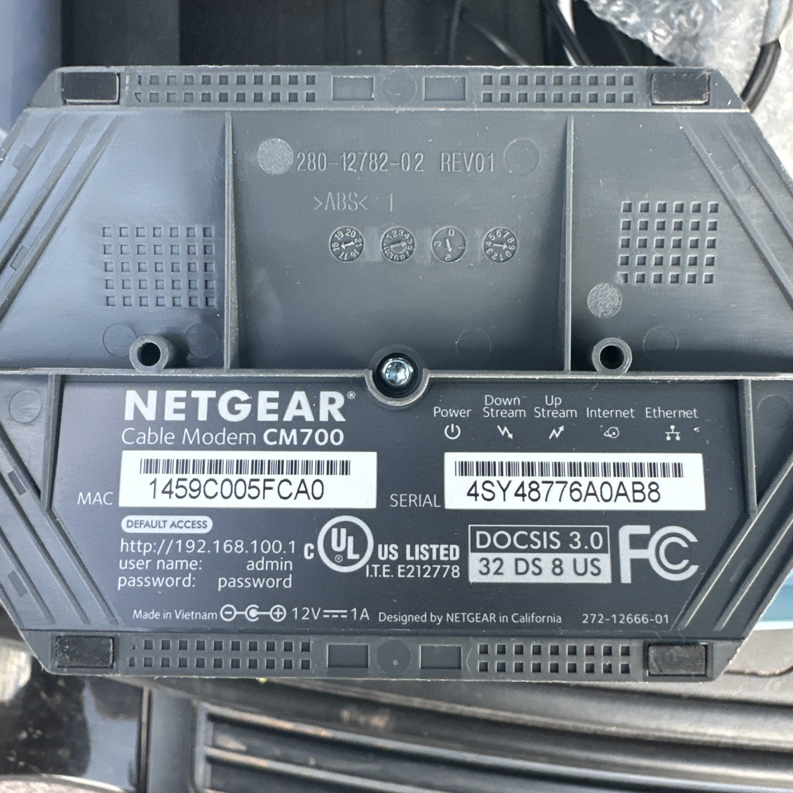 NETGEAR CM700 High Speed Cable Modem, 1.4Gbps, DOCSIS 3.0, CM700