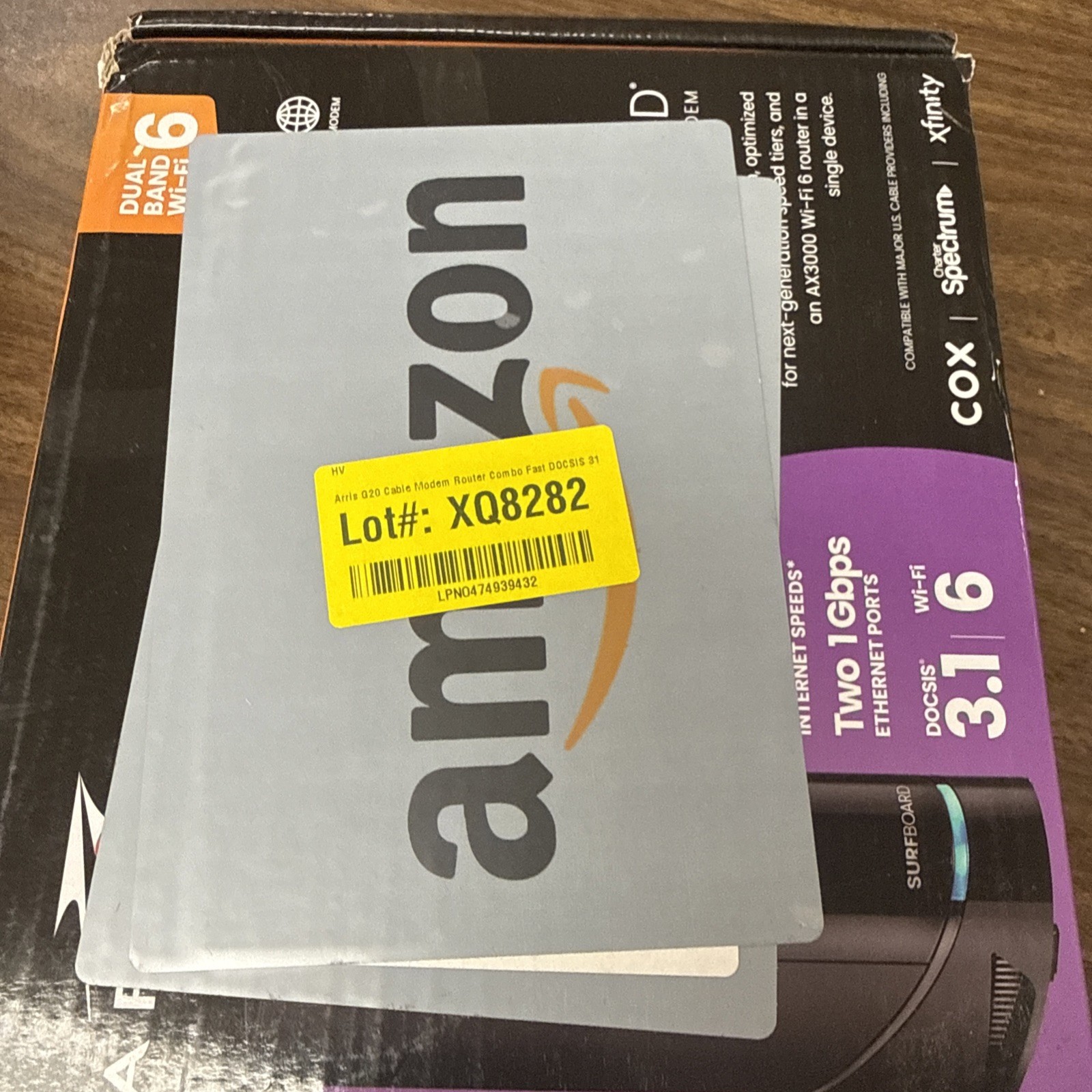 Arris (G20) – Cable Modem Router Combo – Fast DOCSIS 3.1 AX3000
