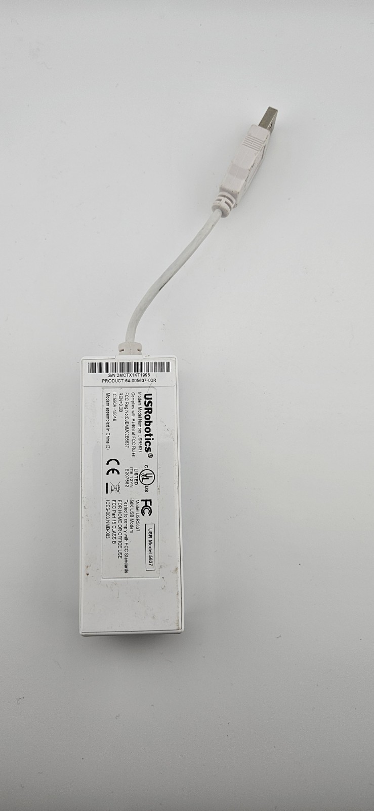 US Robotics 56K 5637 USR5637 V.92 USB Modem – Excellent Condition