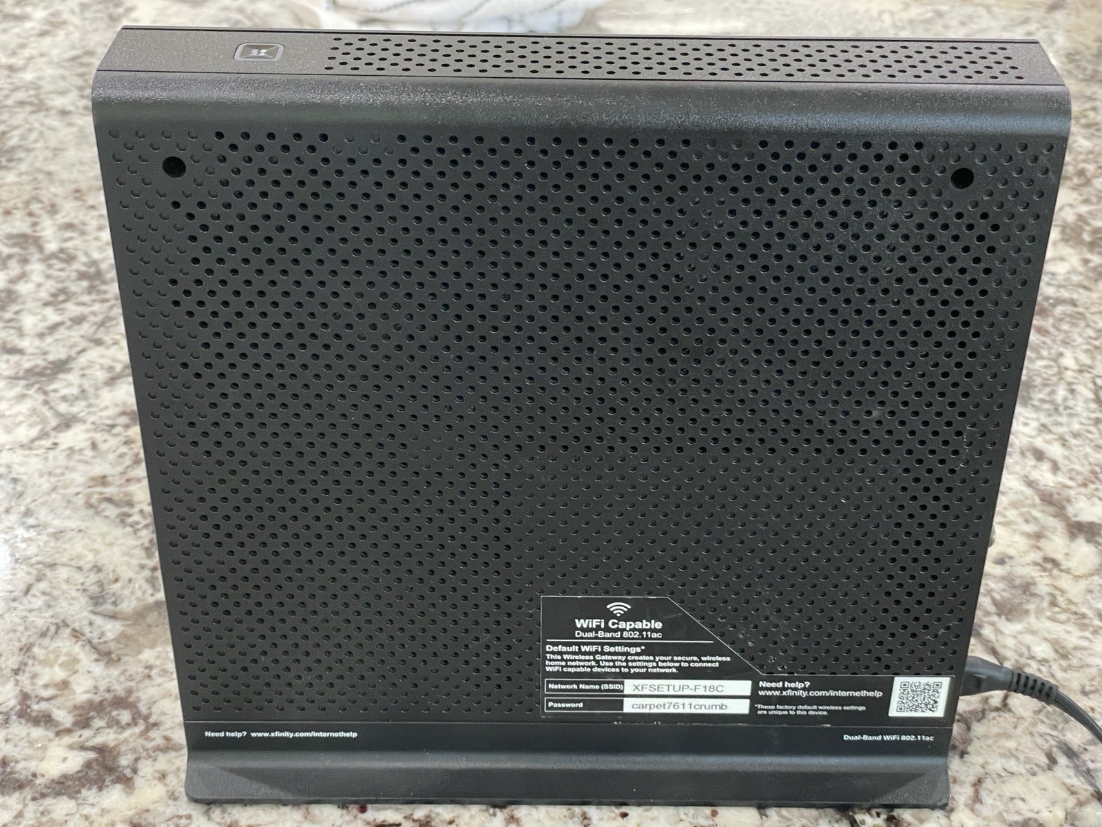 Xfinity Arris TG1682G Dual Band Wireless 802.11ac Router With Power Cord Works