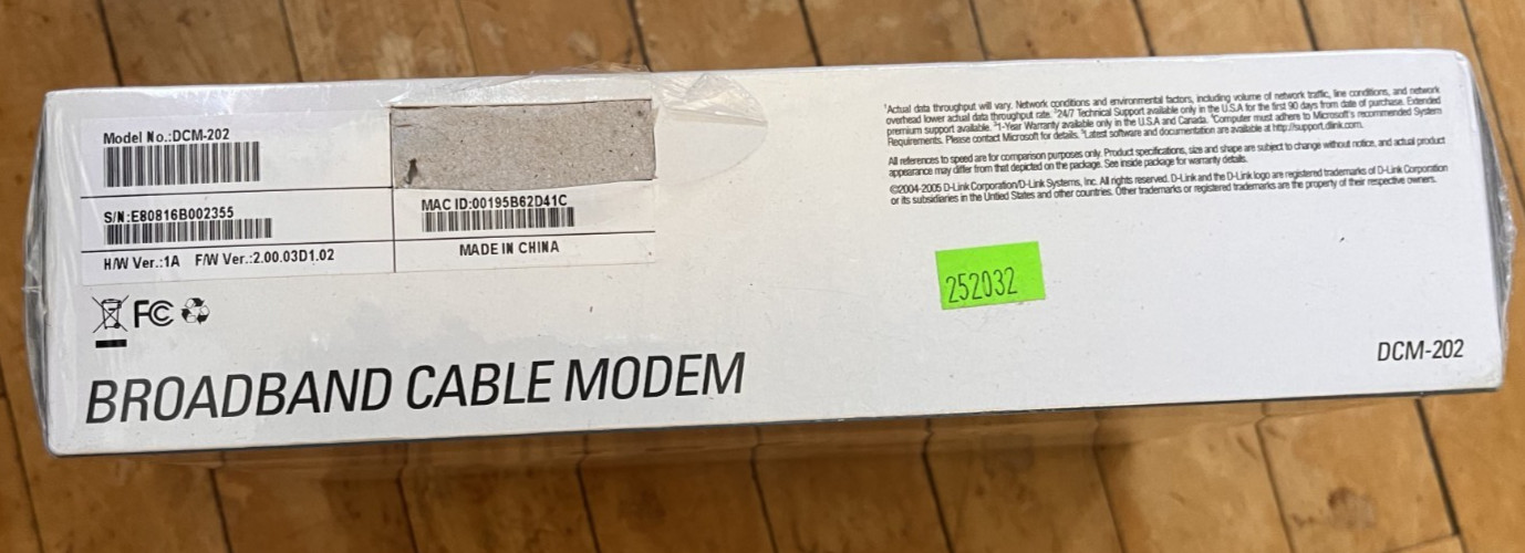 D-Link DCM-202 Cable Modem (WMM83060)