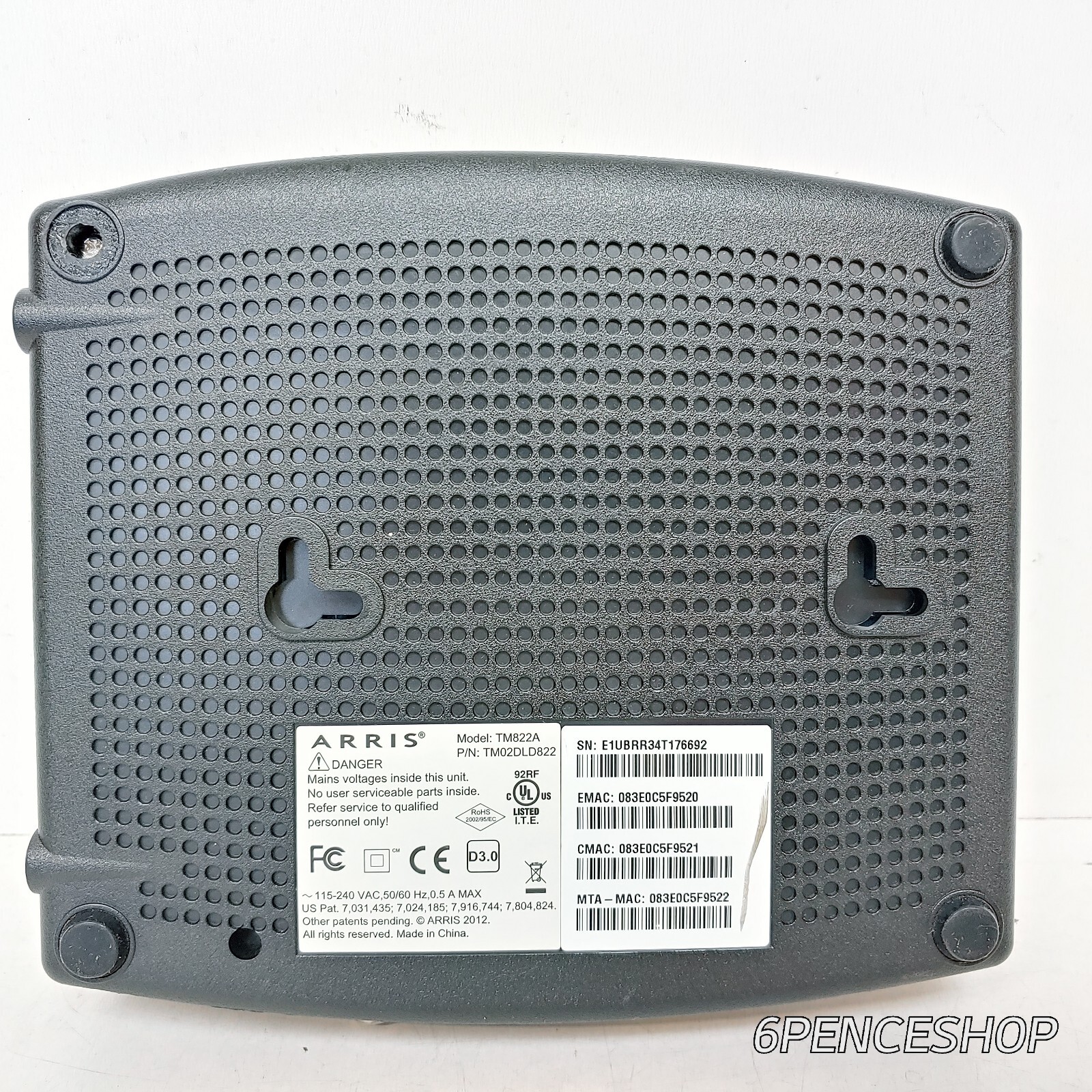 *Used Works Well* Arris TM822A Touchstone Docsis Cable Modem