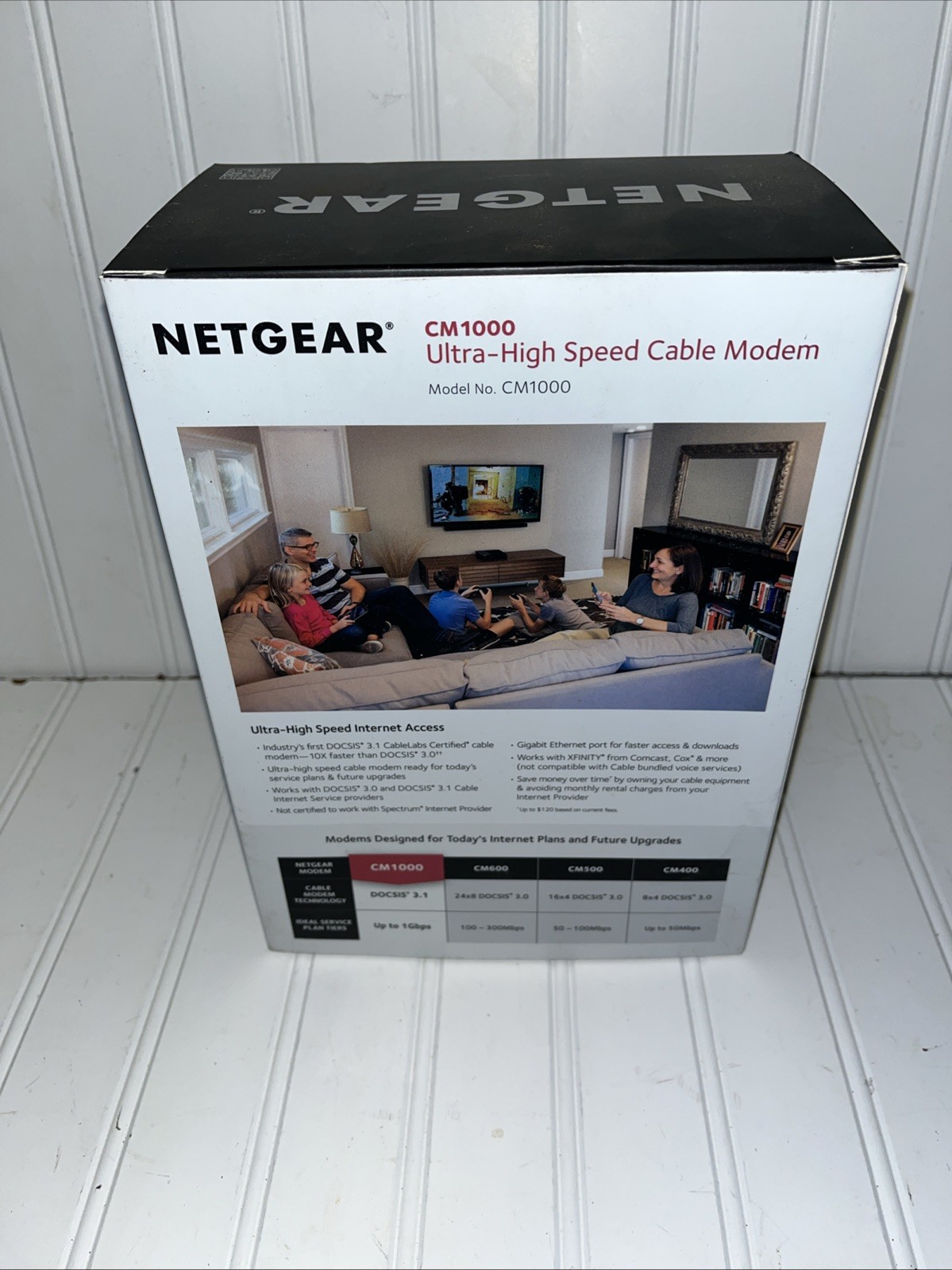NETGEAR CM1000 Wired-Ethernet (RJ-45) Cable – CM1000100NAS (Black)