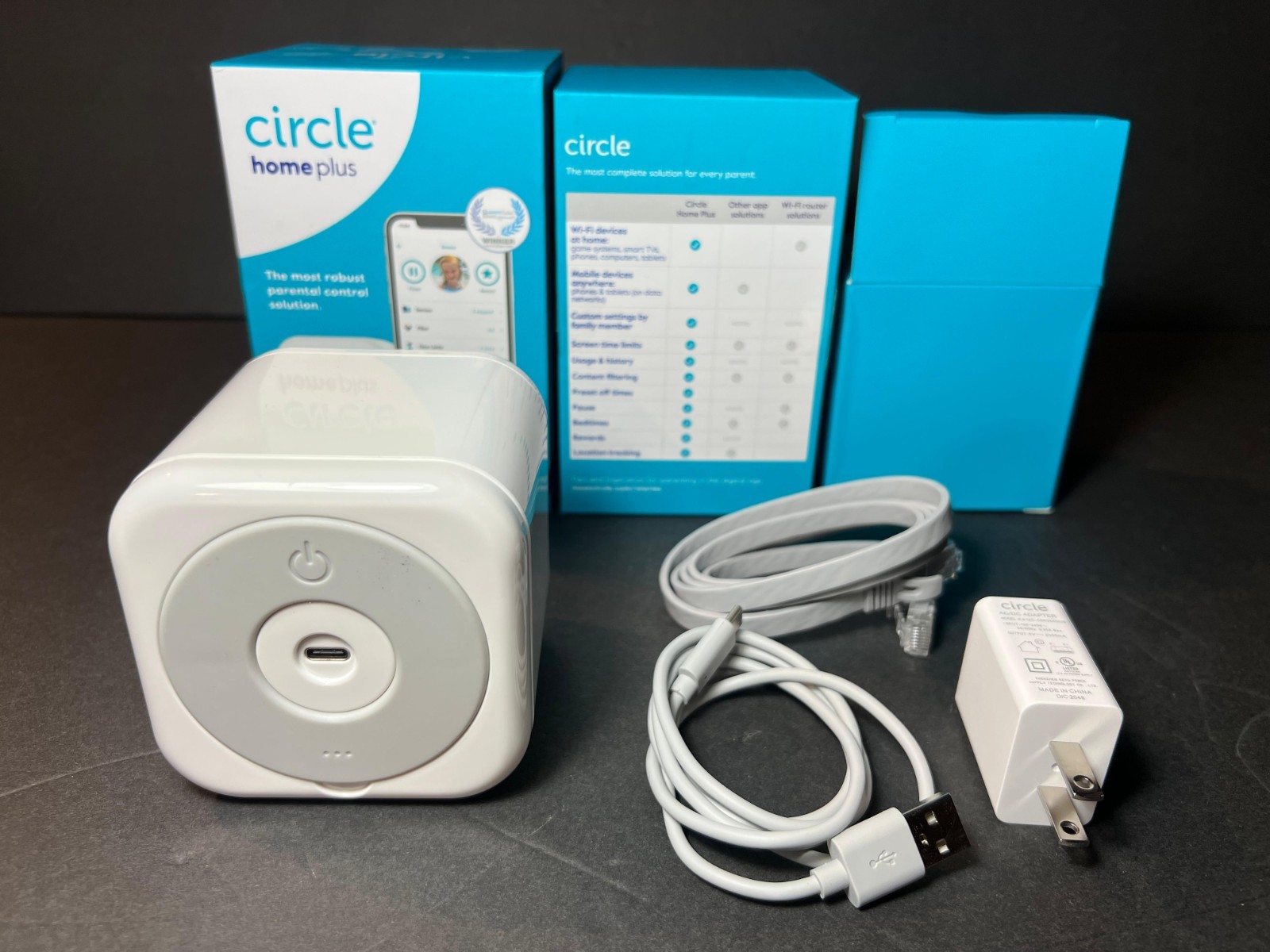 Circle CIR2001 Wireless Parental Controls Device White COMPLETE TESTED E01