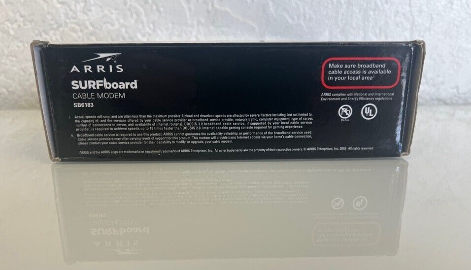 ARRIS SurfBoard SB6183 686 Mbps Cable Modem – White – Used