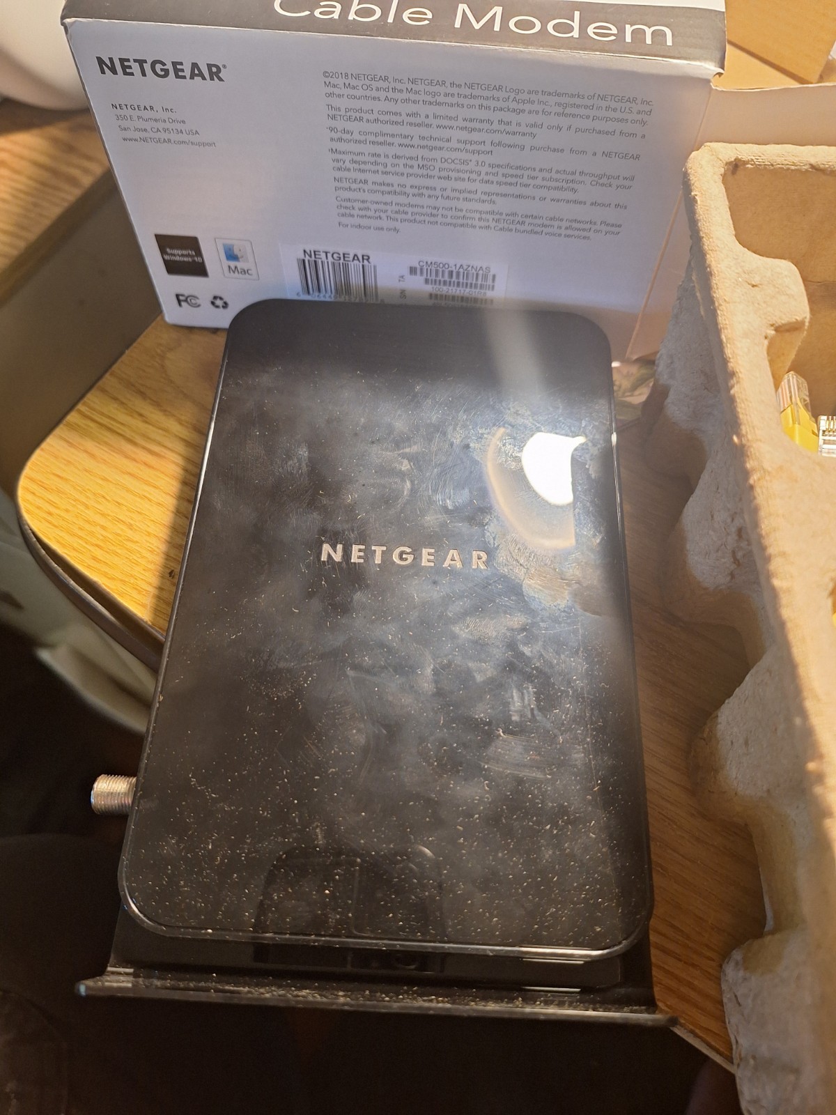 NETGEAR CM500 High Speed Cable Modem DOCSIS 3.0 Up To 680Mbps 16×4 Channel Bondi