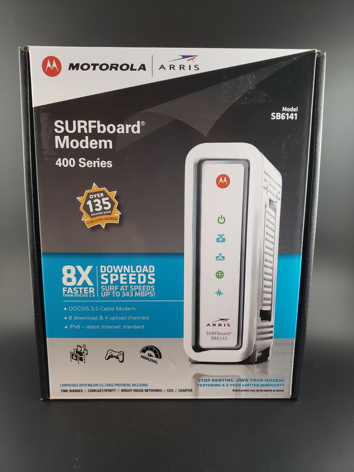 MOTOROLA ARRIS SURFboard SB6141 Docsis 3.0 Cable Modem