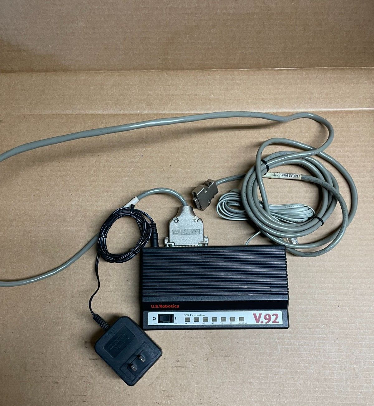 U.S. Robotics 5686E External 56K Faxmodem w/ Power Adapter V.92