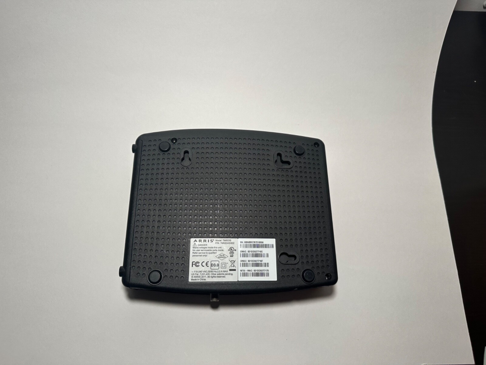 Arris TM822G DOCSIS 3.0 Cable VoIP Telephony Modem