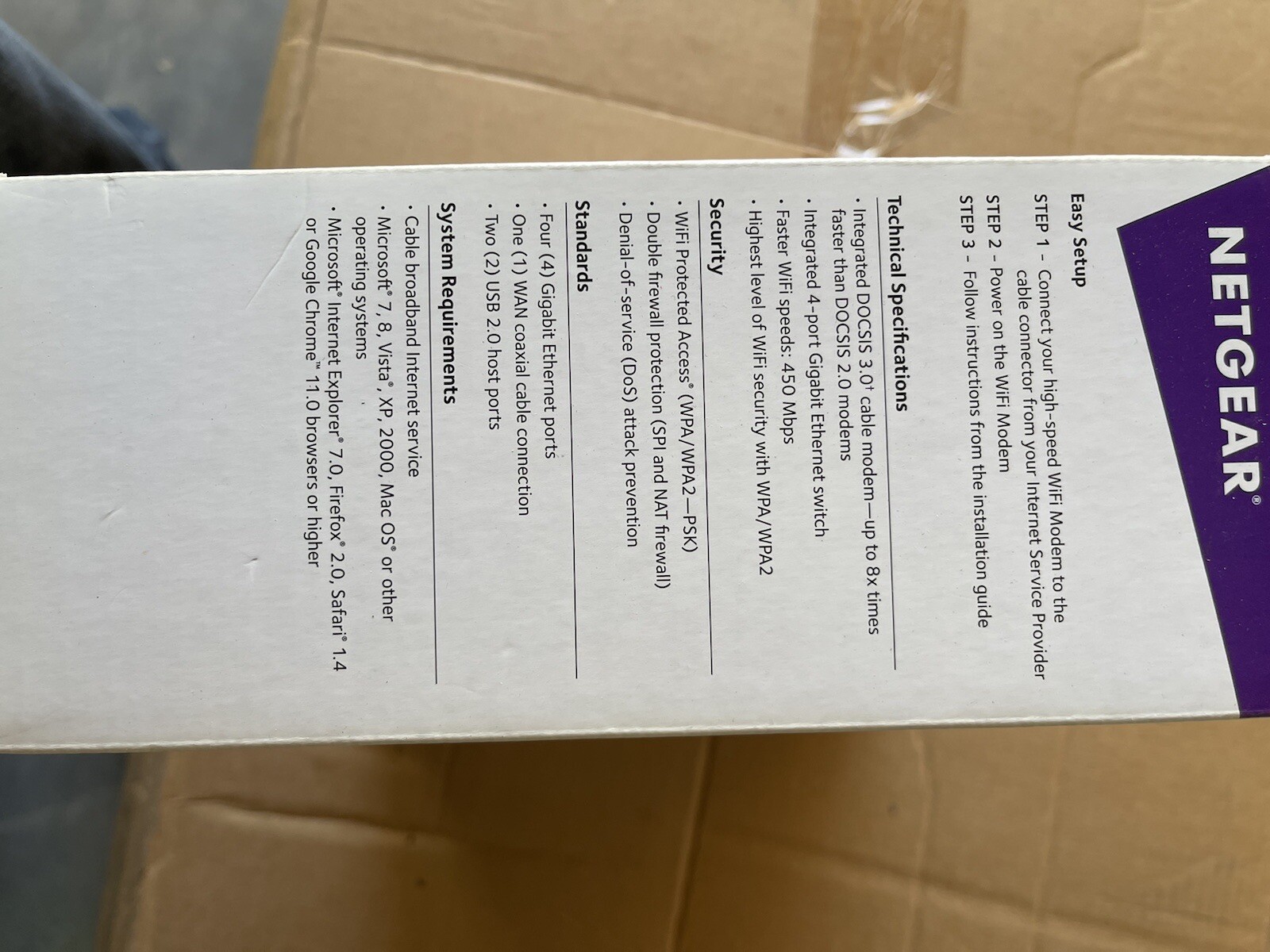 NETGEAR N450 – 100NAS Wireless Cable Modem Router Comcast-Xfinity TWC COX