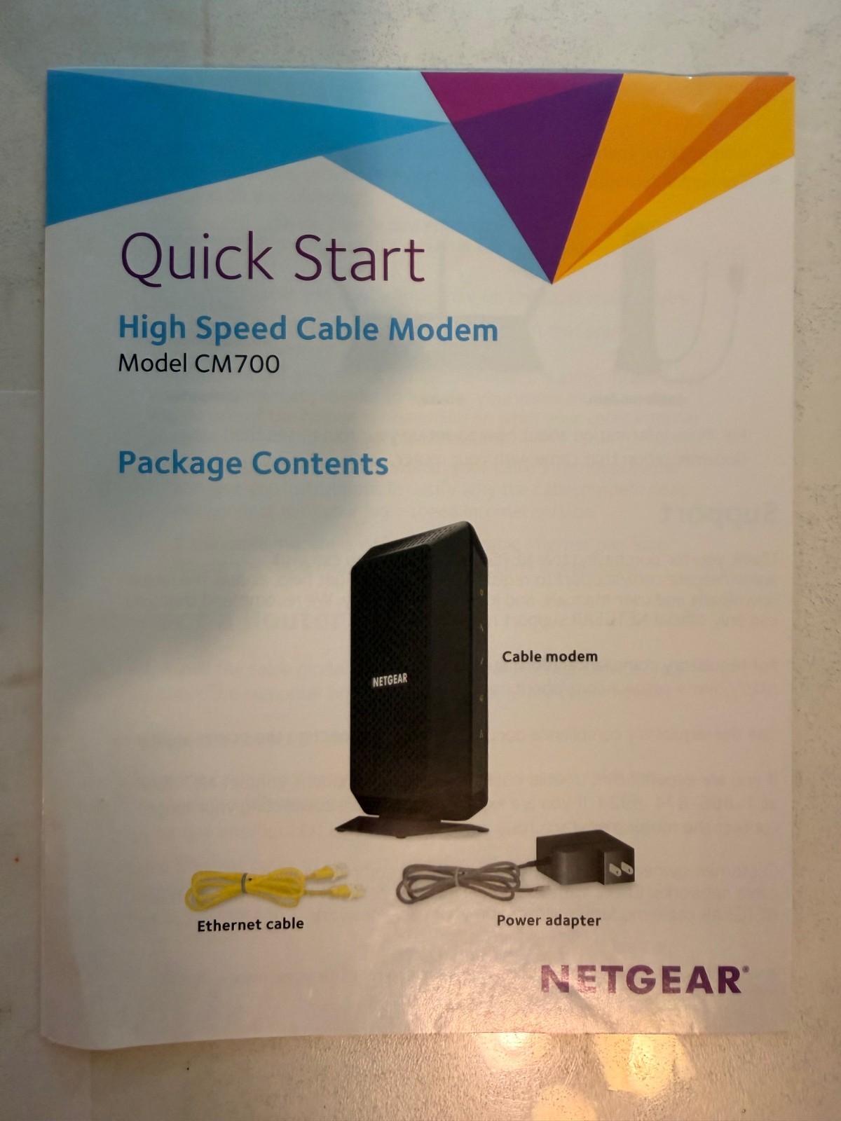 NETGEAR CM700 High Speed Cable Modem