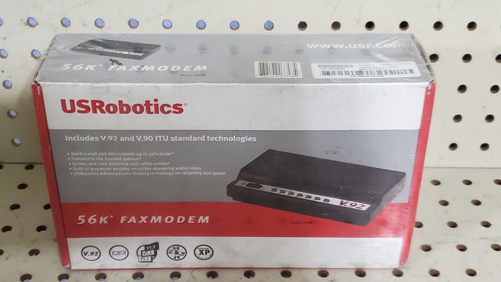 New Sealed USRobotics Model 5686E 56K V.92/V.90 ITU Standard Tech Fax Modem