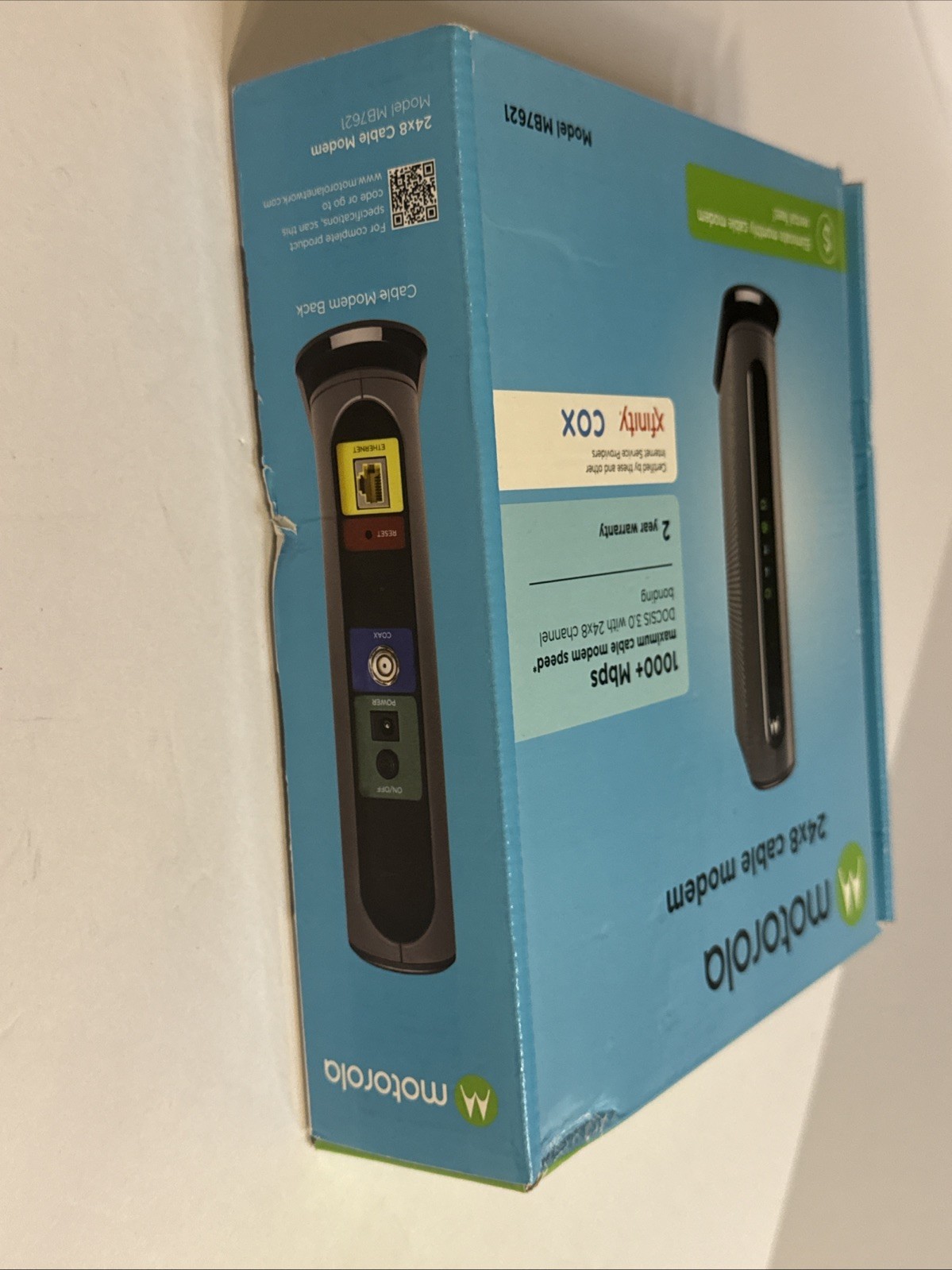 Motorola MB7621 24×8 DOCSIS 3.0 Cable Modem 1000+ Mbps Comcast XFINITY COX