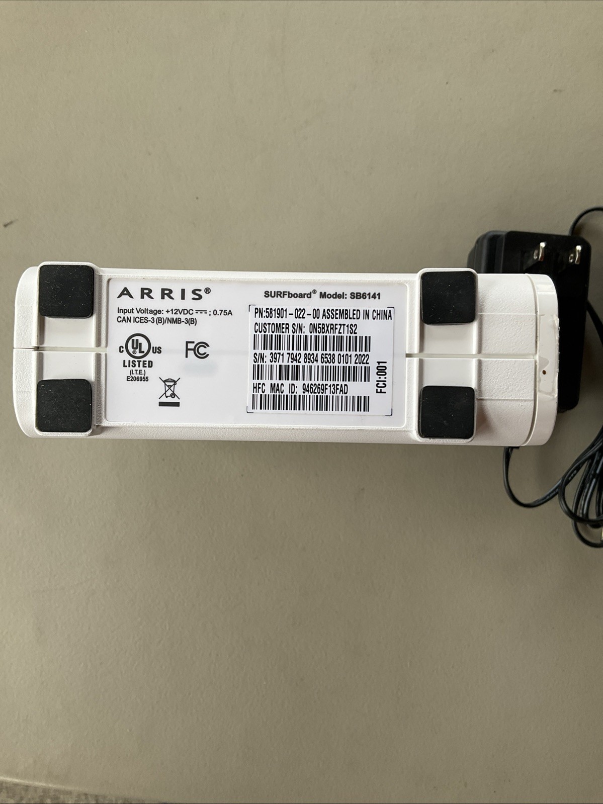 Motorola Arris SURFboard Modem 400 Series SB6141 343 Mbps DOCSIS 3.0 Ethernet