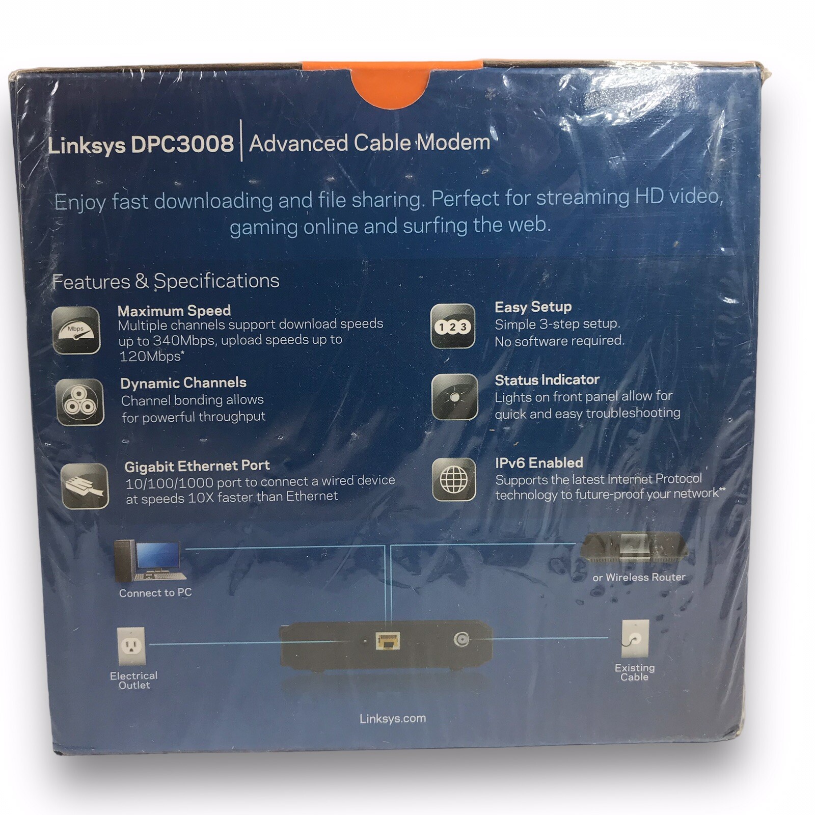 CISCO Linksys DPC3008 Advanced DOCSIS 3.0 Cable Modem Comcast Only BRAND NEW