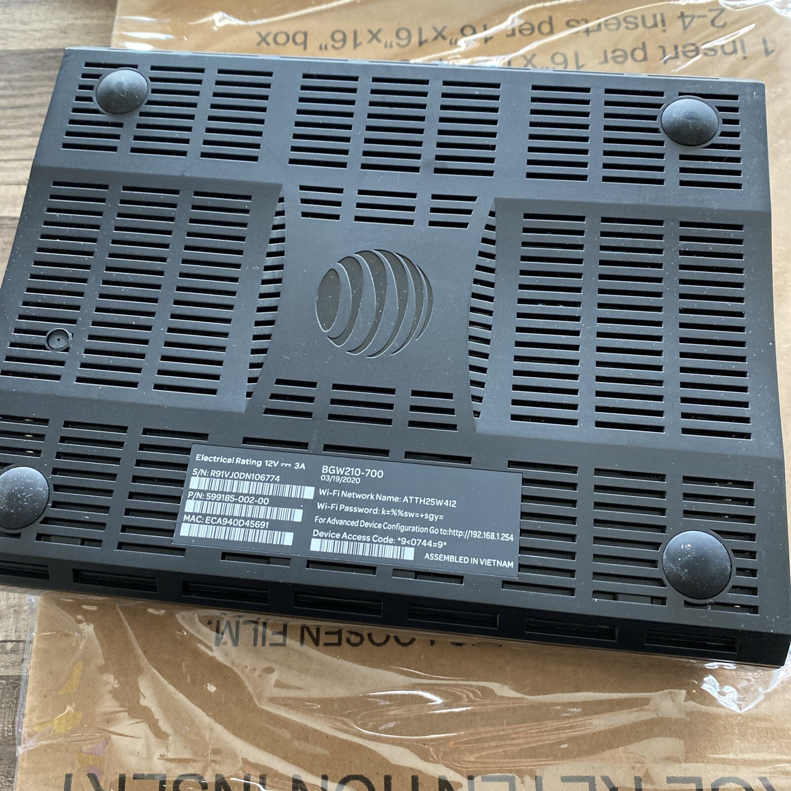 AT&T Arris BGW210-700 WIFI Wireless Internet Modem Router (AH
