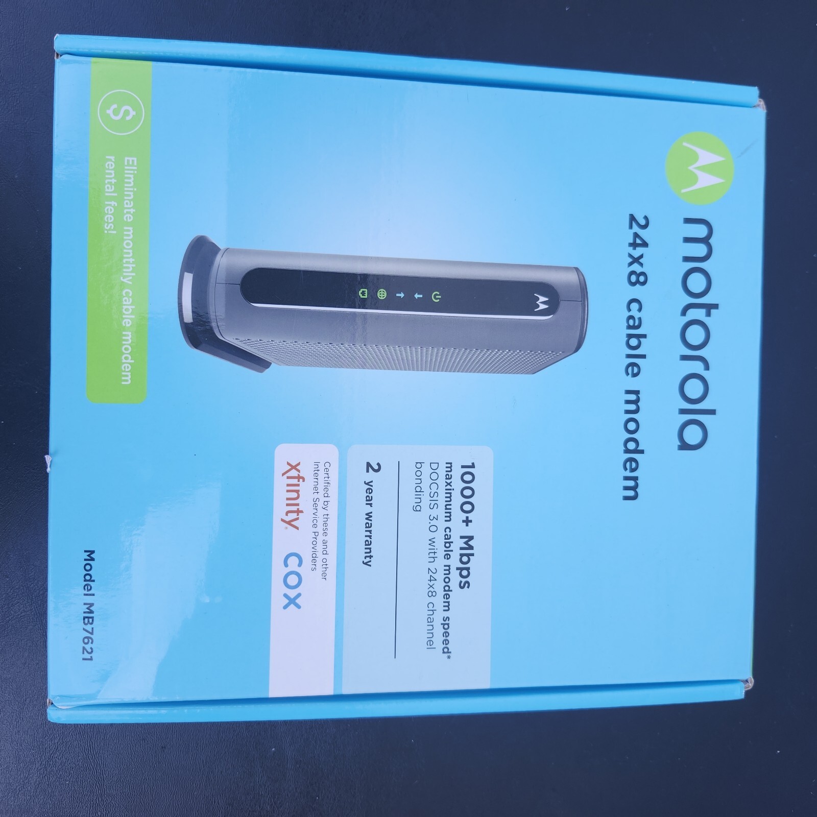 Motorola 24×8 cable modem MB7621-10 1000+ Mbps