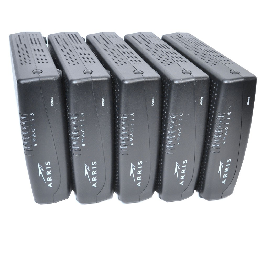 (Lot 5) Arris DG860A Wireless Cable Modem 320 Mbps w/ 802.11n Wi-Fi DG00DLE860