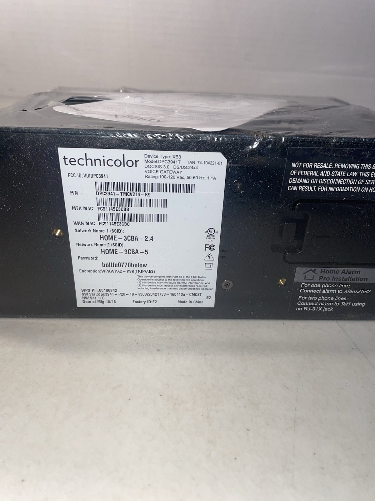 Cisco DPC3941T XB3 Wireless Modem Router DOCSIS 3.0 Voice Gateway – XFINITY New