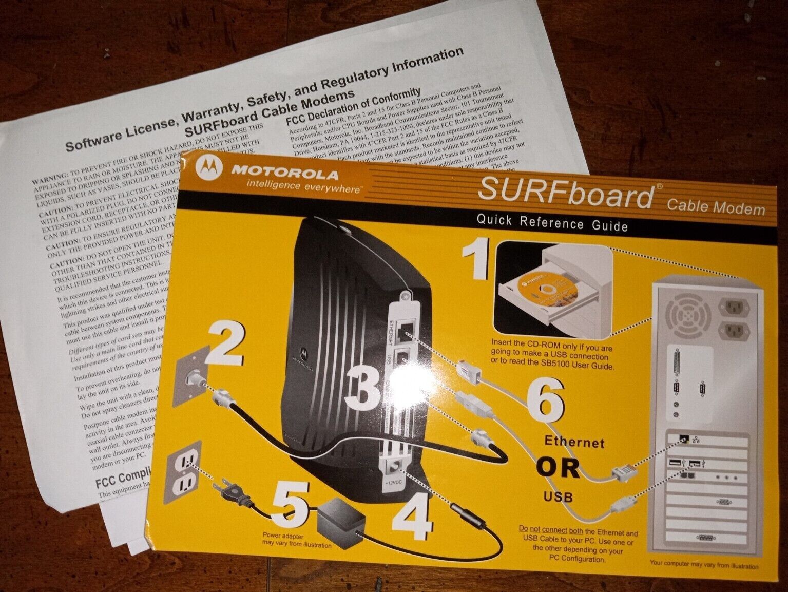 Motorola SURFboard SB5120 (505788-006-00) 38.91 Mbps with Installation CD_ROM