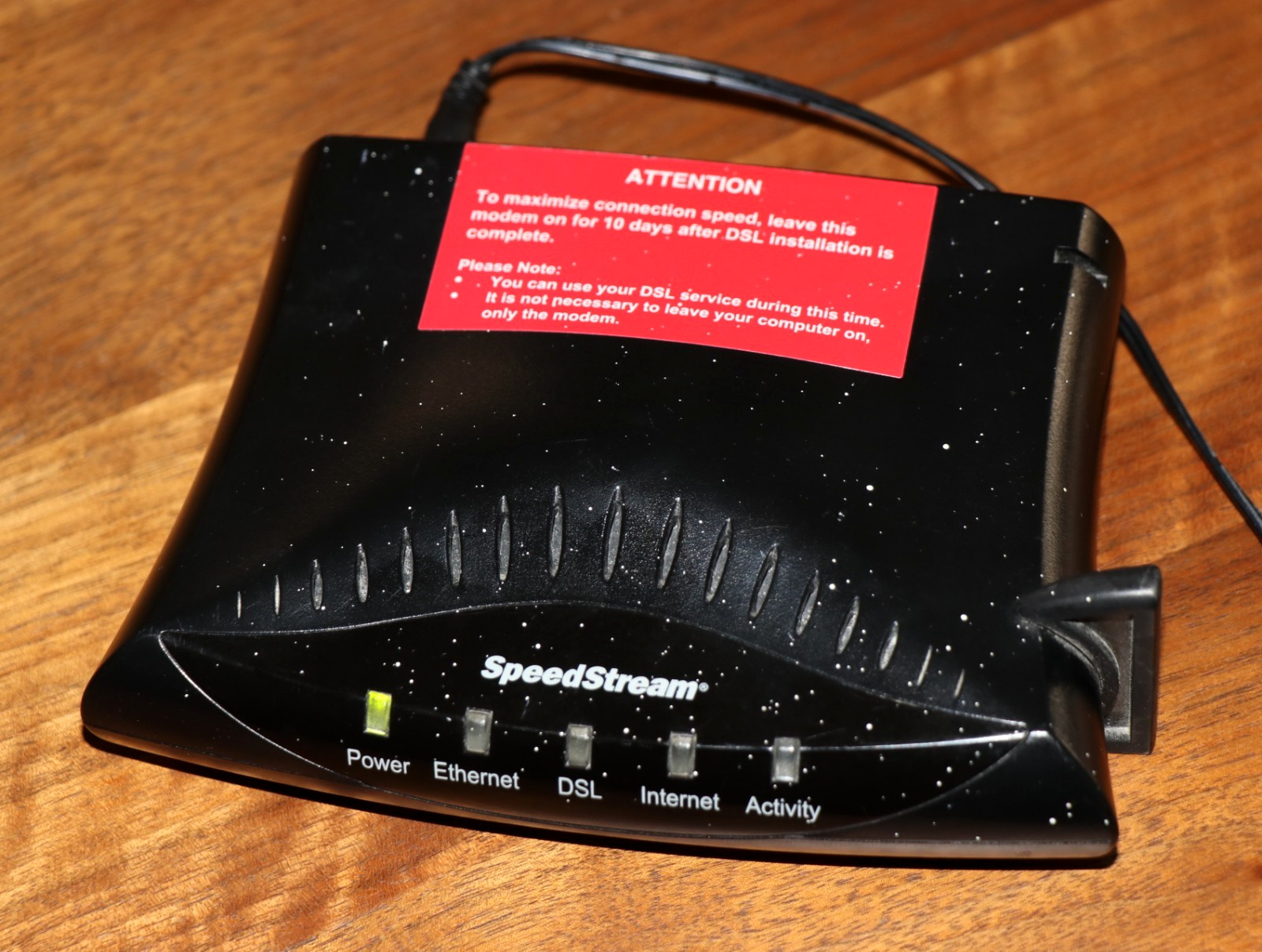 Speedstream 5100 Ethernet ADSL Modem Efficient Networks w/ 12 Volt 700 mA power