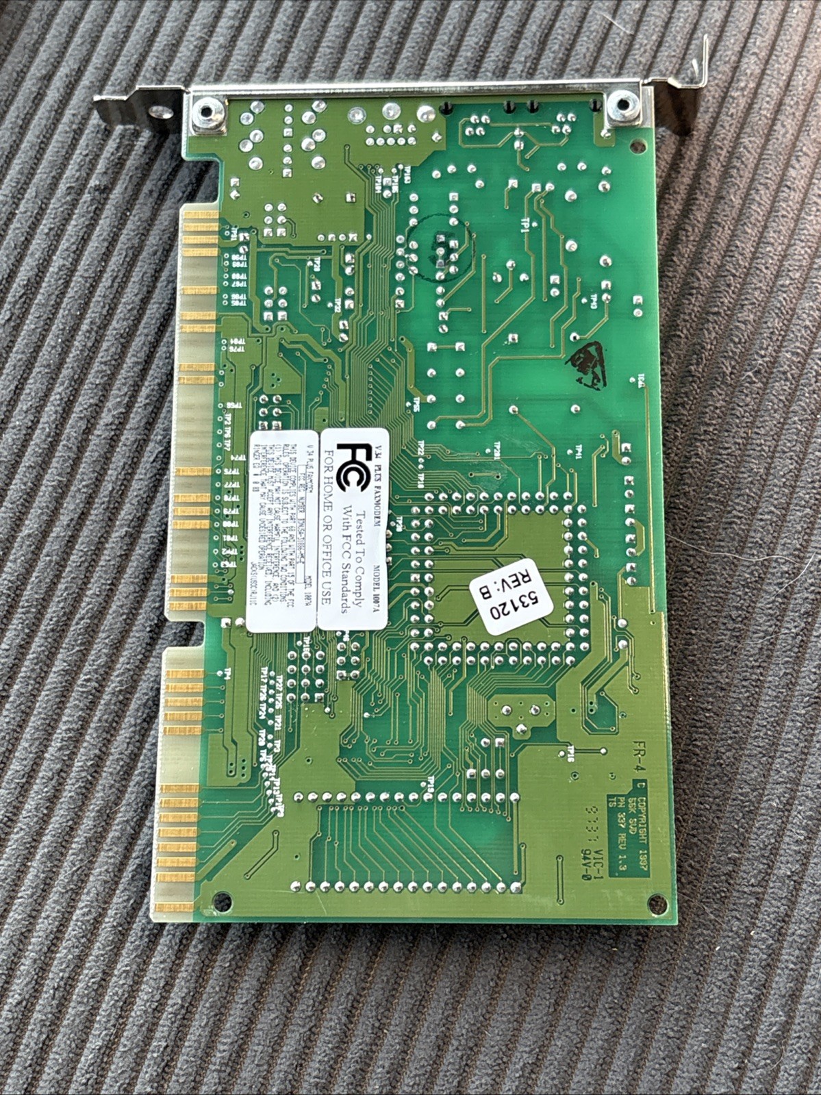 MIDCOM Rockwell Modem ISA, V.34, Fax Modem, Model 1007A, 1987, Mindset