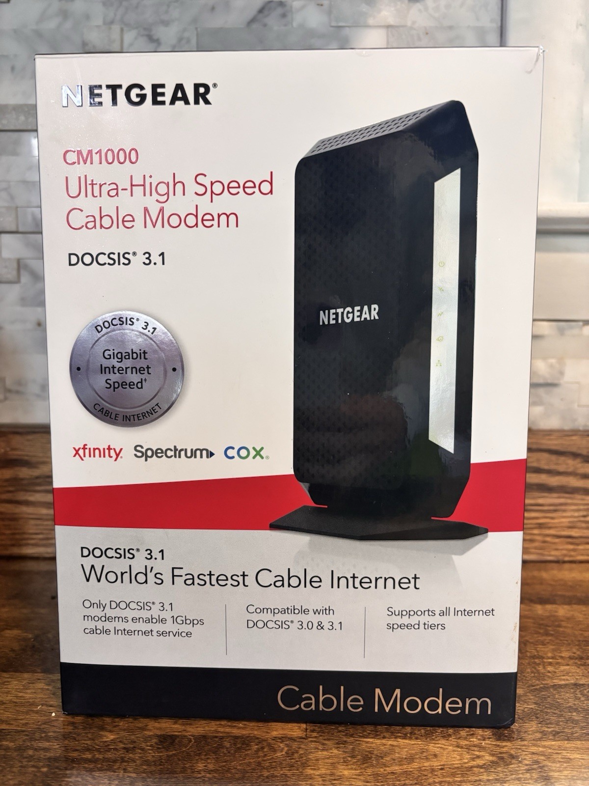 NETGEAR CM1000 DOCSIS 3.1 Cable Modem 1Gbps Ethernet Xfinity Spectrum New