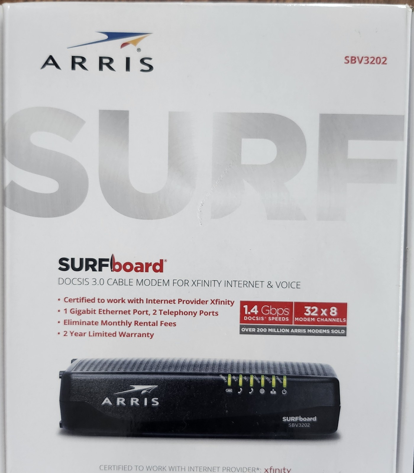 ARRIS TM822R Internet &amp Voice DOCSIS 3.0 Modem