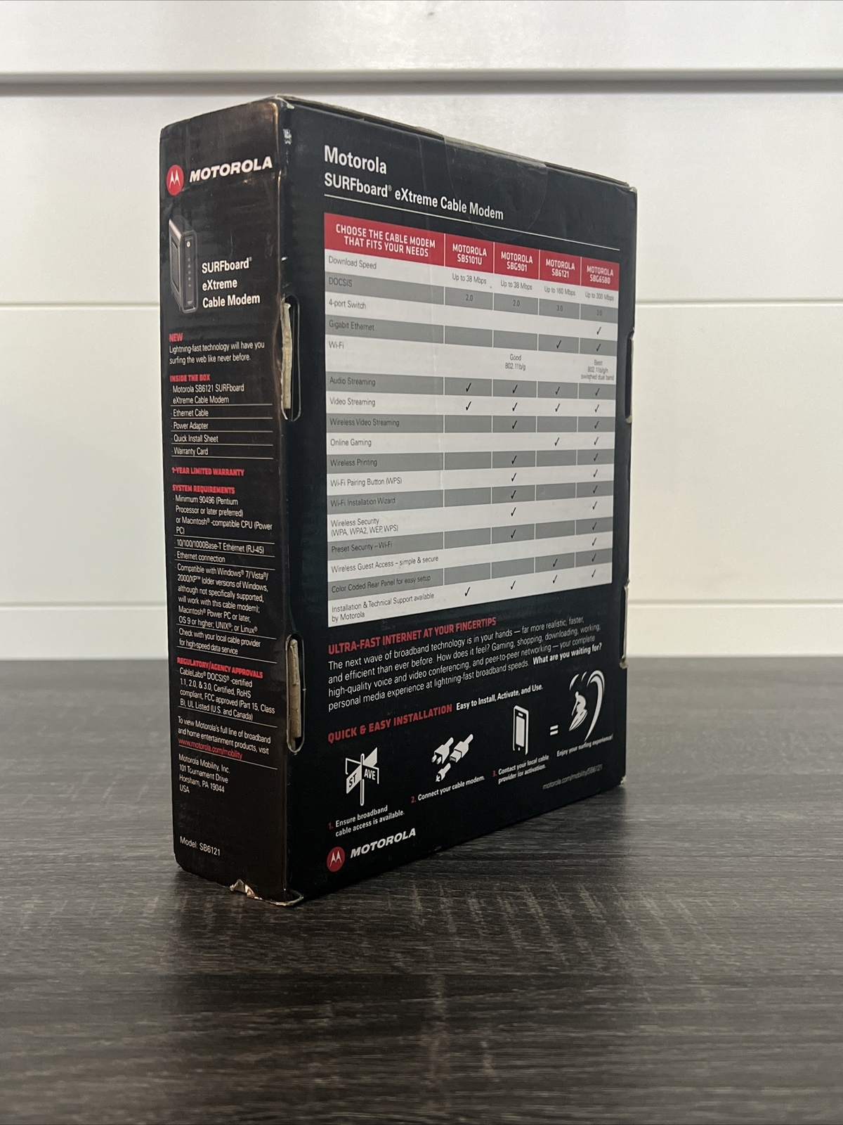 Motorola Arris Surfboard Extreme Modem, DOCSIS 3.0, 200 Series, Model SB6121