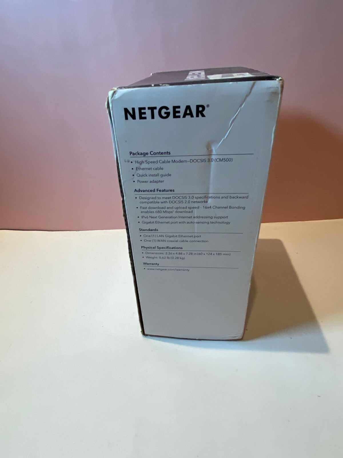 NETGEAR Cm500-1aznas 16×4 DOCSIS 3.0 Cable Modem Max Download Speeds of 686mbps