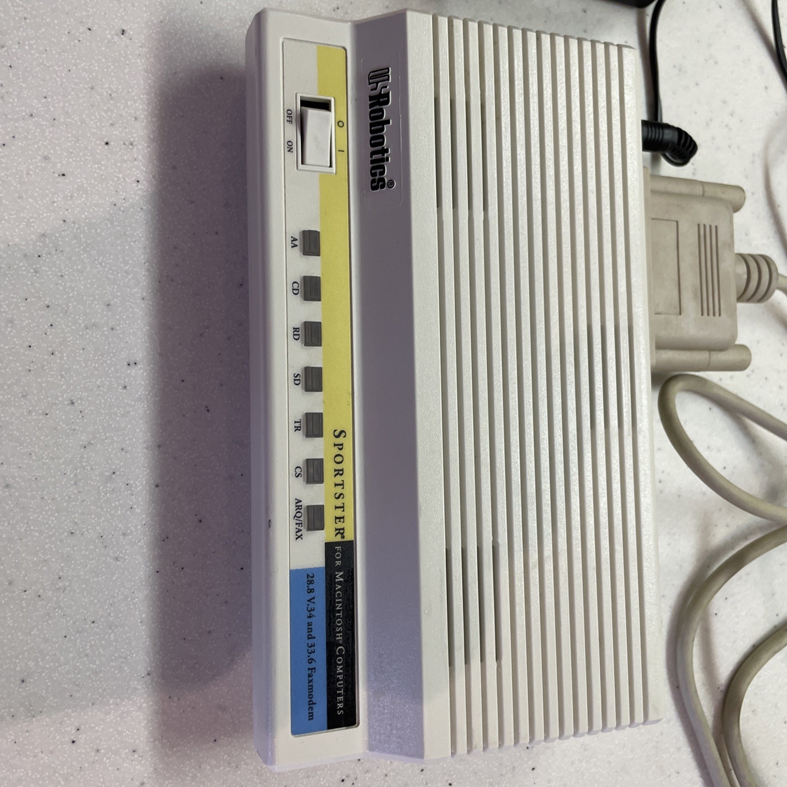 US Robotics Sportster Modem Macintosh 28.8 V.34 33.6 Faxmodem With POWER ADAPTER