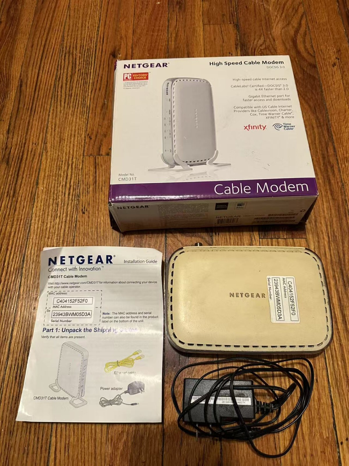 Netgear CMD31T High-Speed Cable Modem DOCSIS 3.0 Pre-owned