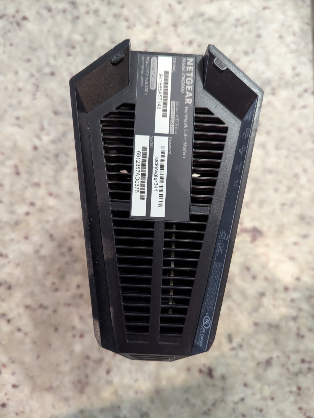 NETGEAR Nighthawk CM2000 DOCSIS 3.1 Multi-Gig 2.5Gbps Cable Modem