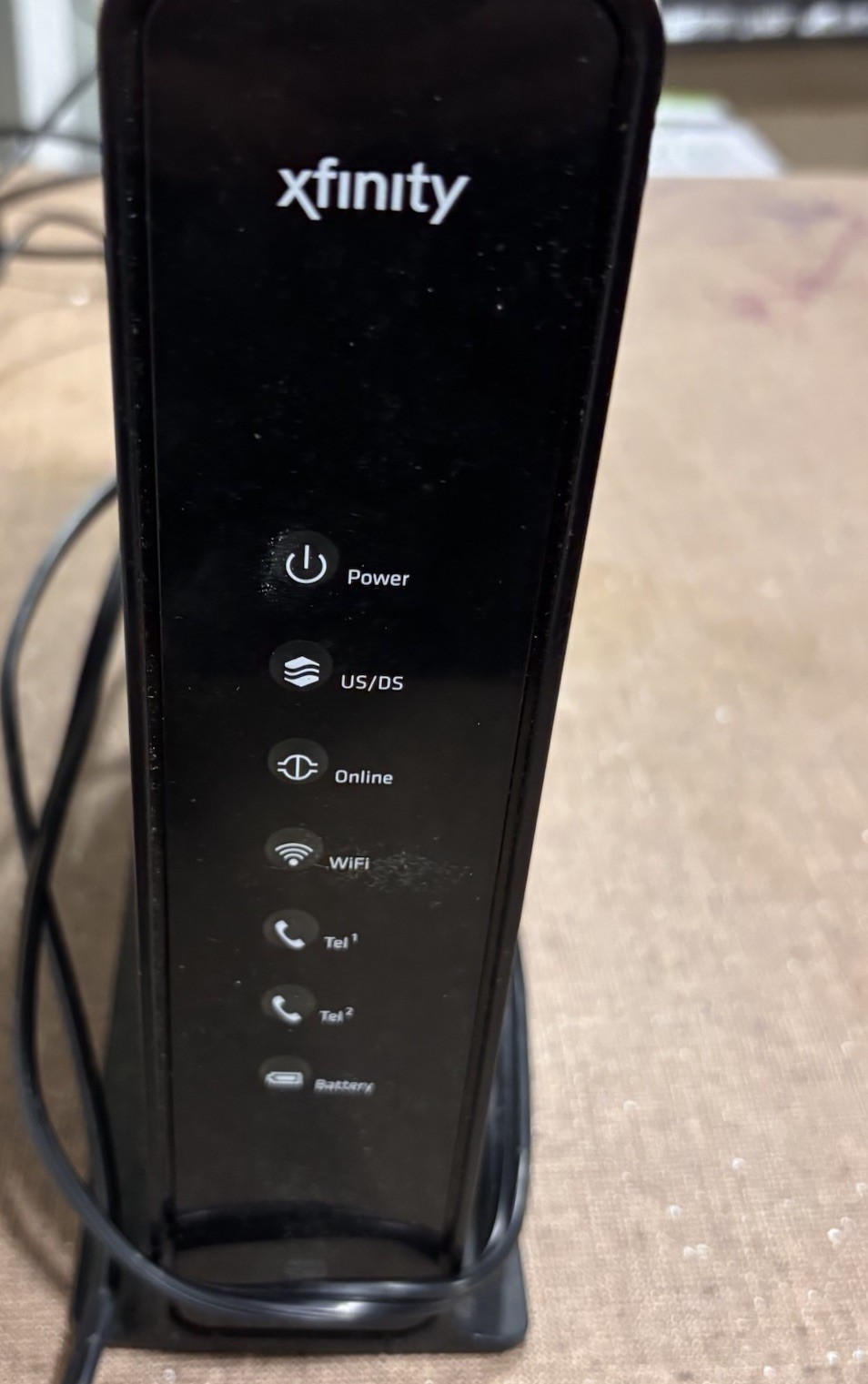 Arris Xfinity TG862G/CT Residential Router Wireless Modem Black + Cord