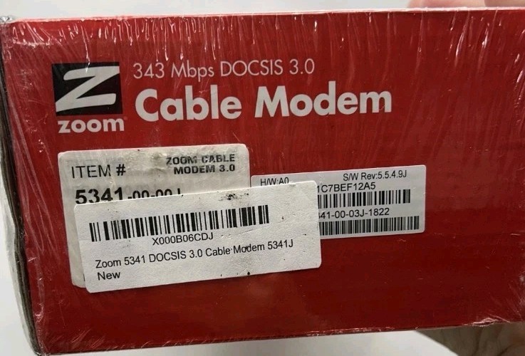 Zoom Cable Modem 343 Mbps DOCSIS 3.0 (SHR)