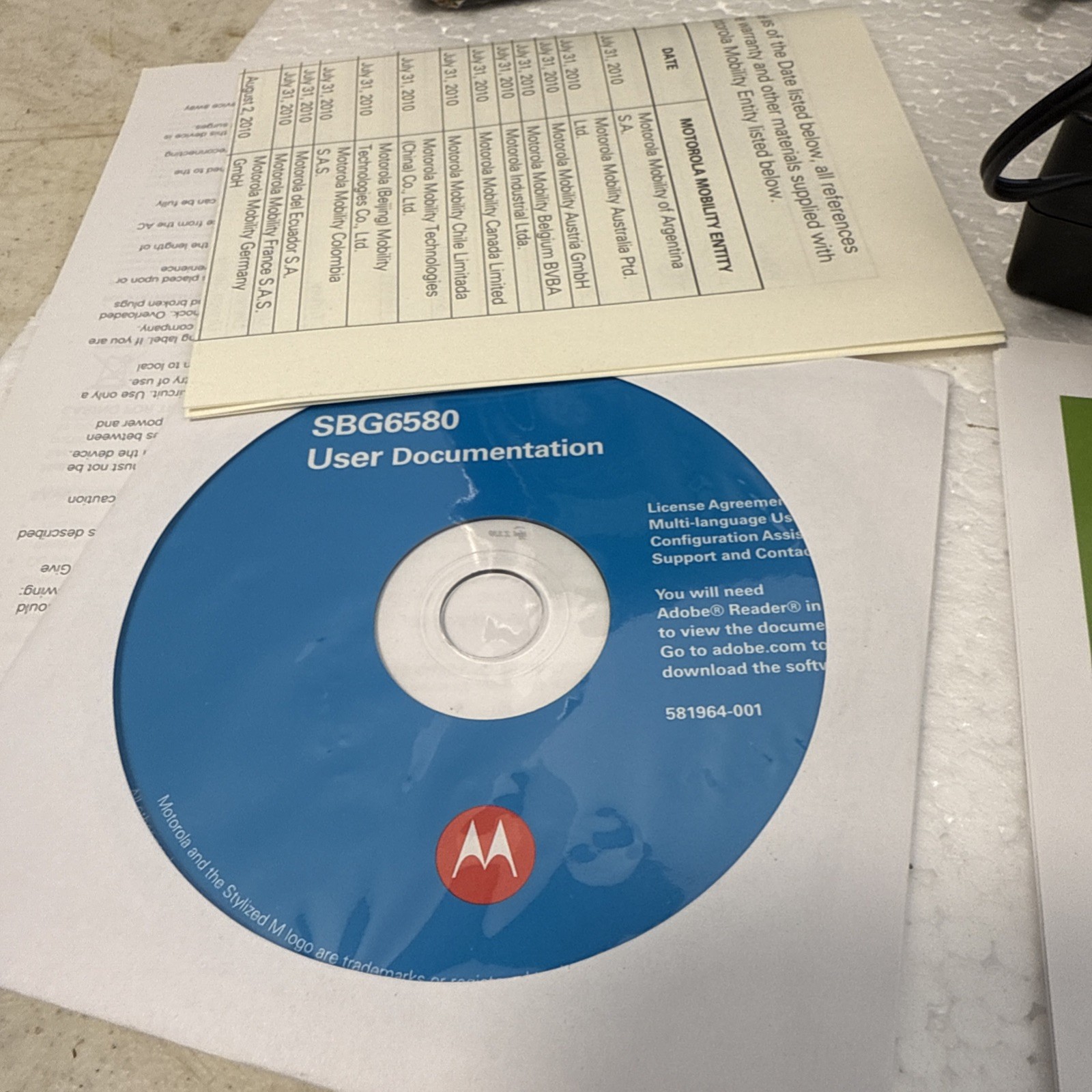 Motorola SURFboard eXtreme Wireless Cable Modem Gateway SBG6580