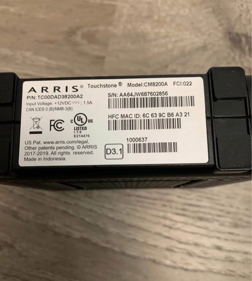 ARRIS CM8200A – DOCSIS 3.1 Ultra-Fast Cable Modem