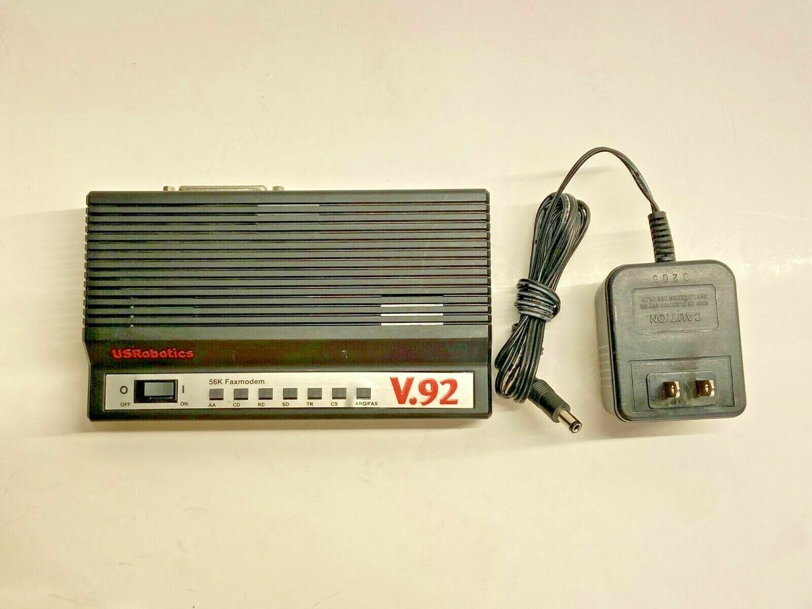 US Robotics V.92 56K External Fax modem 5686 5686G with Power adapter