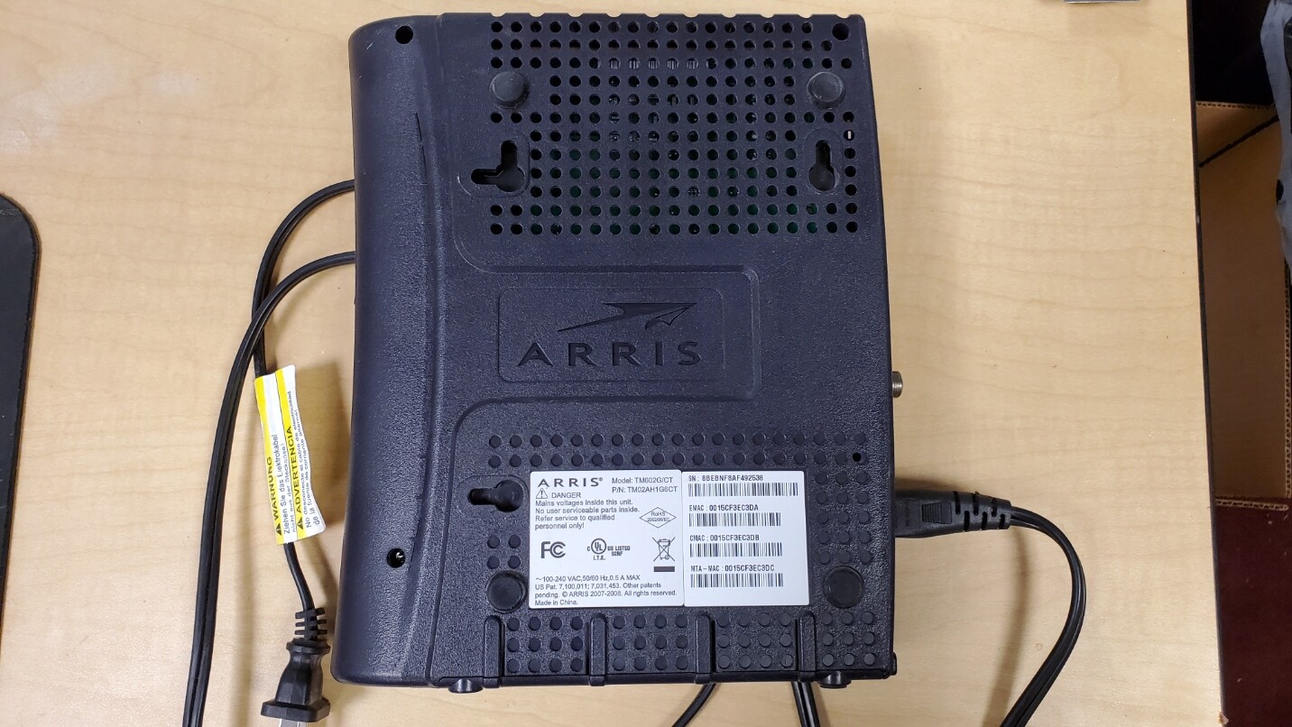 Arris TM602G/CT Modem