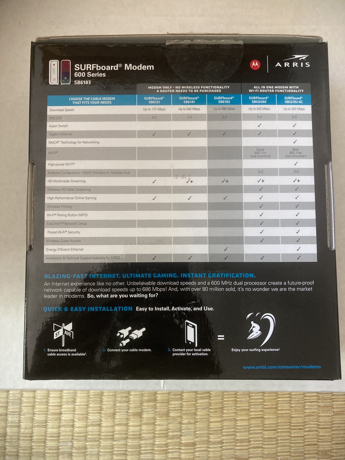 Arris SURFboard SB6183 DOCSIS 3.0 Cable Modem