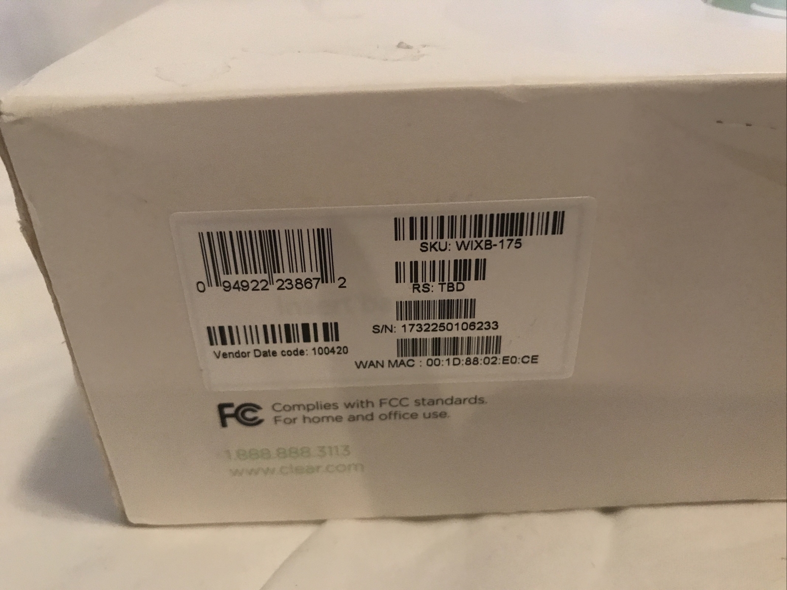 Clear Products WIXB-715 Modem Series G