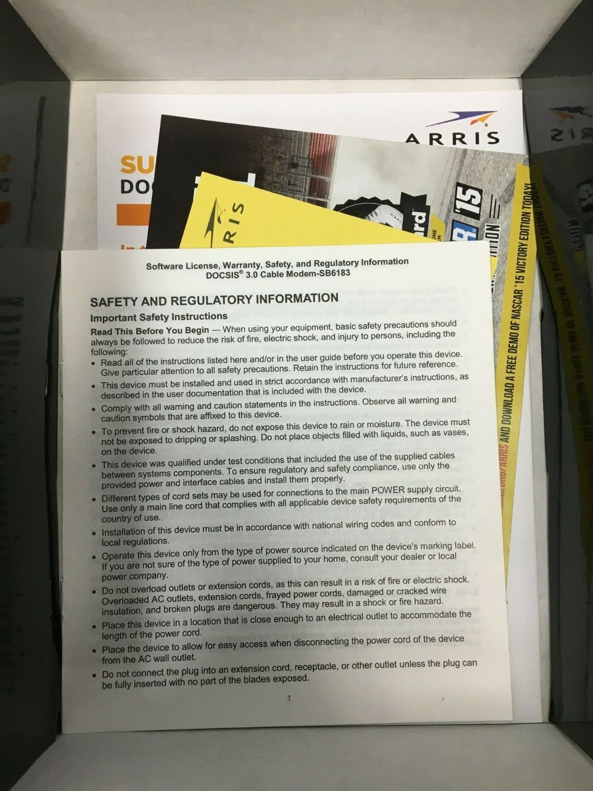 Used Arris Motorola SB6121 Surfboard Modem 200 Series DOCSIS 3.0