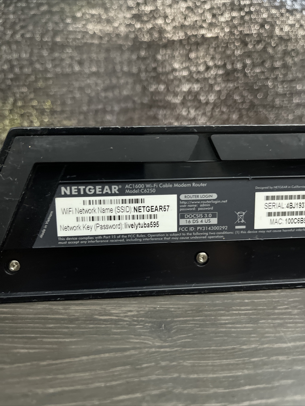 NETGEAR Cable Modem WiFi Router Combo C6250 – AC1600 WiFi speed DOCSIS 3.0