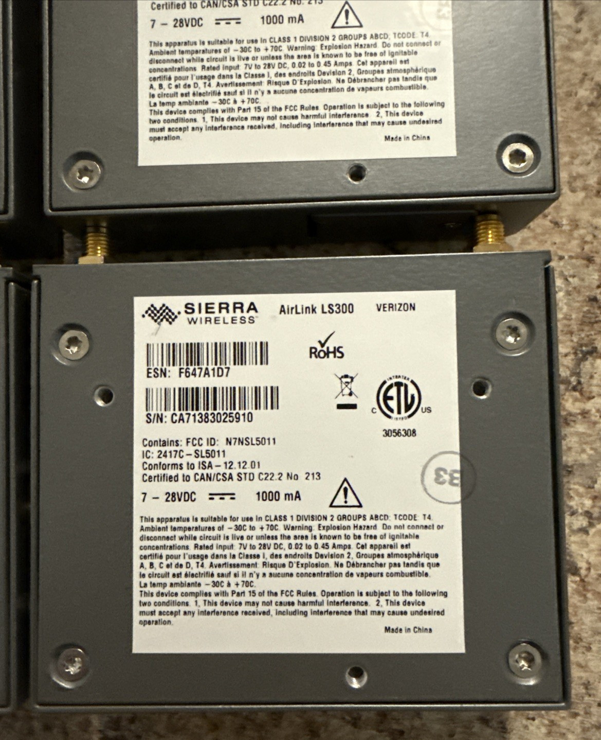 Lot of 4 Sierra Wireless Airlink LS300 Industrial Router