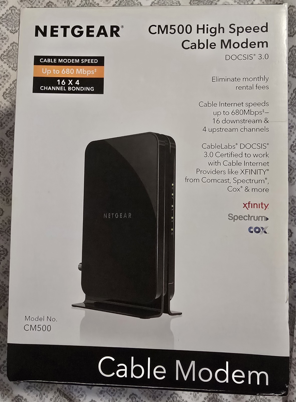 NETGEAR CM500 (CM500100NAS) 680 Mbps – Black
