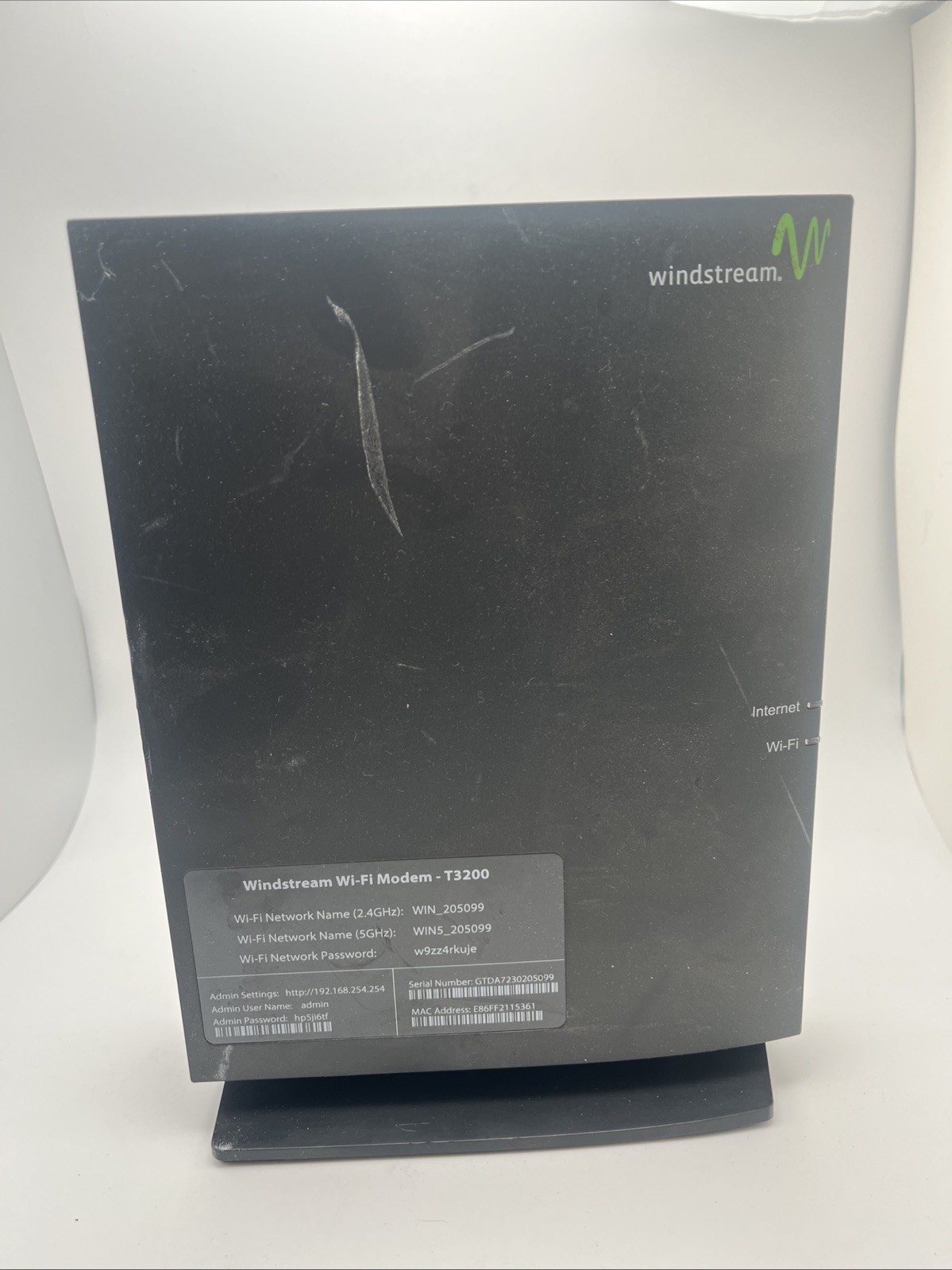 WINDSTREAM Wi-Fi modem T3200 Bonded VDSL2 Wireless AC Gateway Router