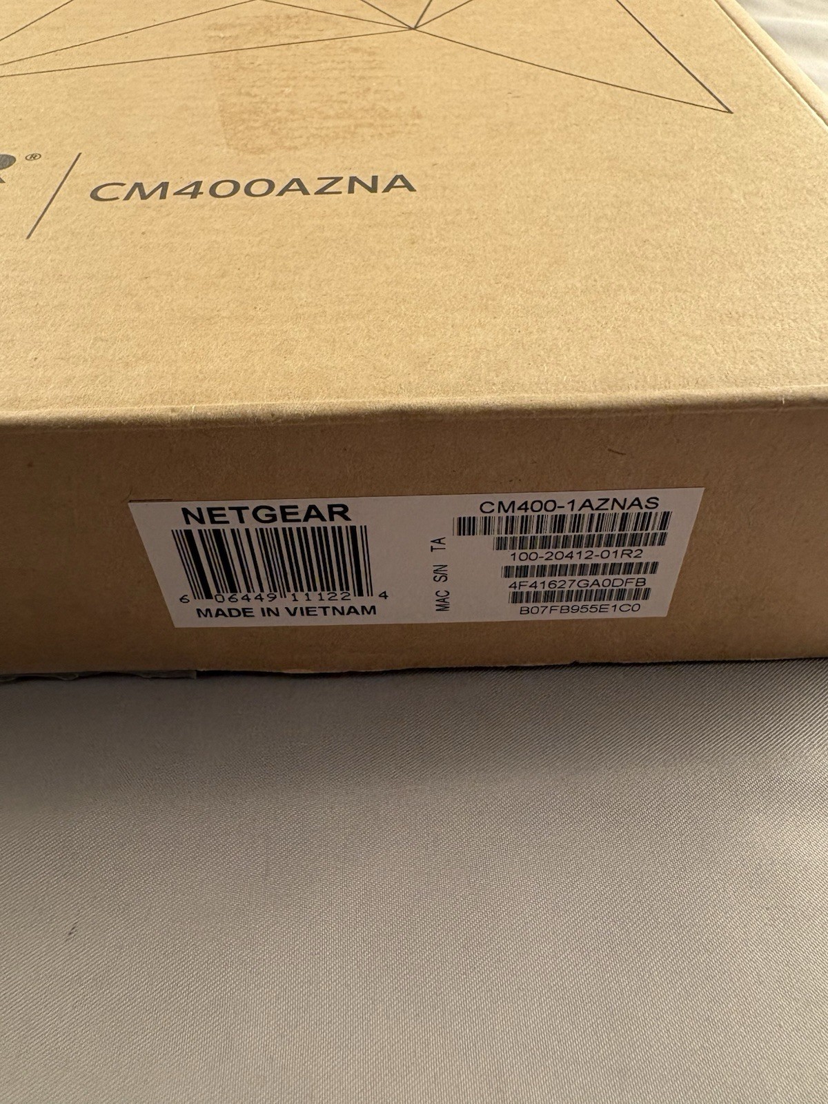 Netgear High Speed DOCSIS 3.0 Cable Modem CM400AZNA