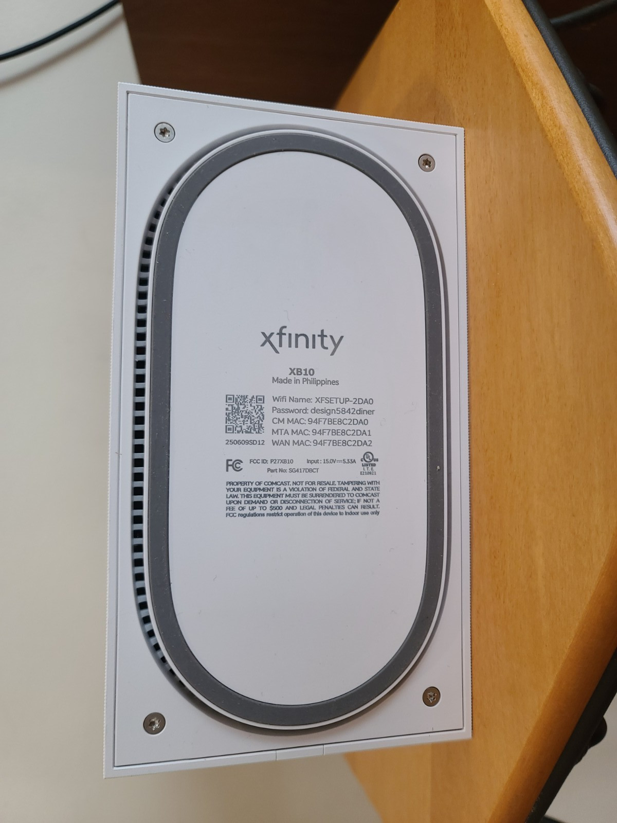 Xfinity XB10 Advanced Gateway Router As-is Untested For Parts Or Repair READ