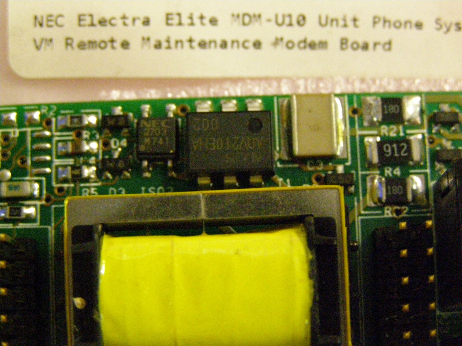 NEC Electra Elite MDM-U10 Unit Phone System VM Remote Maintenance Modem Board